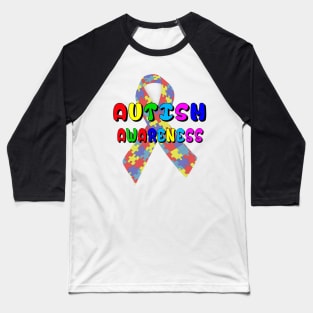 World Autism Awareness Ribbon Baseball T-Shirt